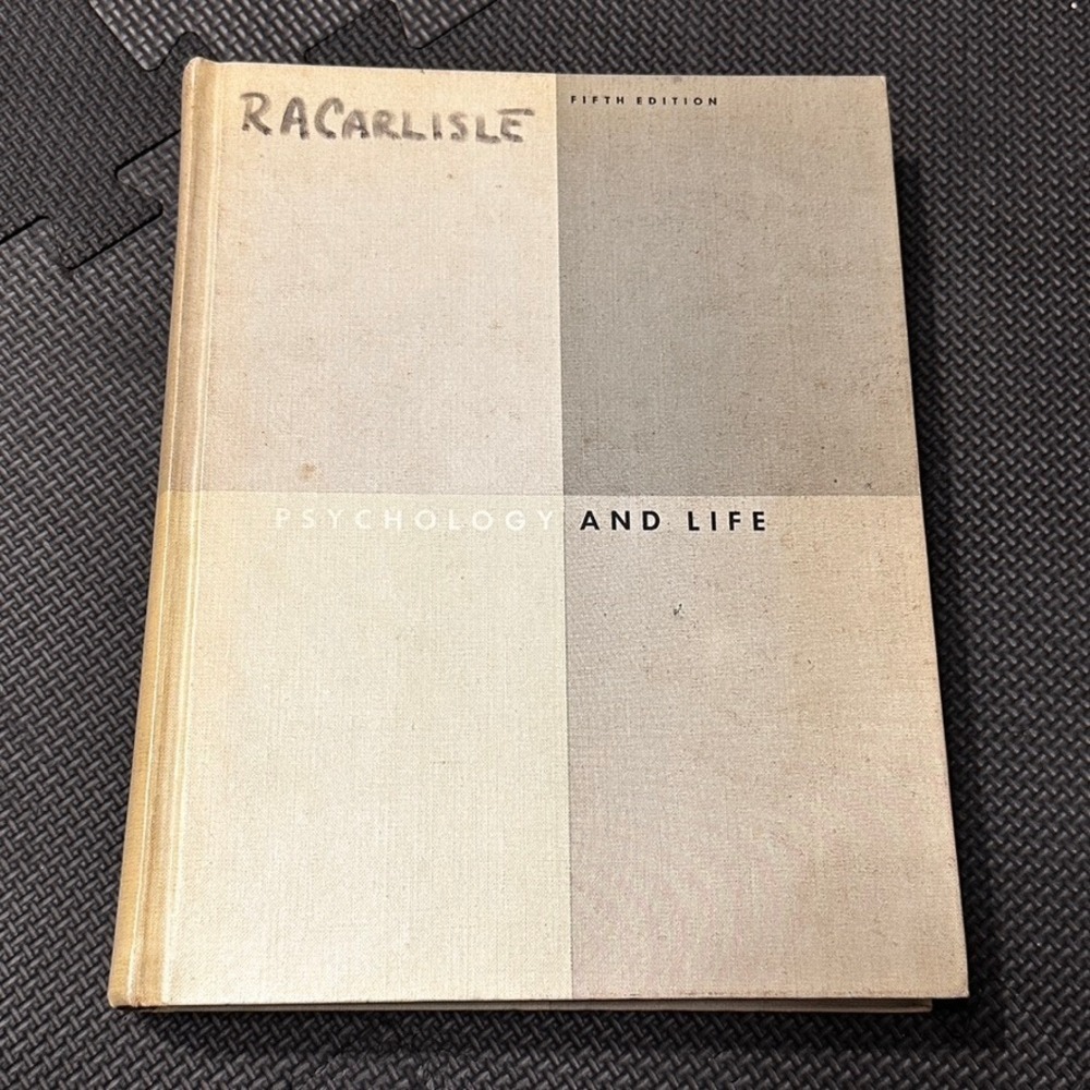 Psychology and Life 5th Ed Floyd L Ruch 1958 Vintage Hardcover Textbook Notes